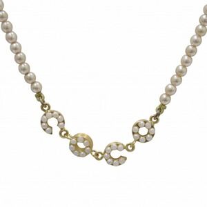 CHANEL Gold Pearl Necklace